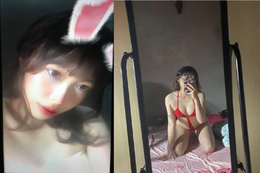 Em người yêu thích mặc bộ đồ ngủ lụa mỏng manh quyến rũ