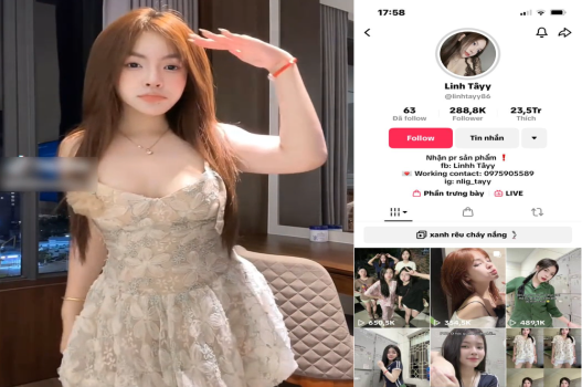 Chuyện tình nóng bỏng của Linh Tây tiktoker sexy
